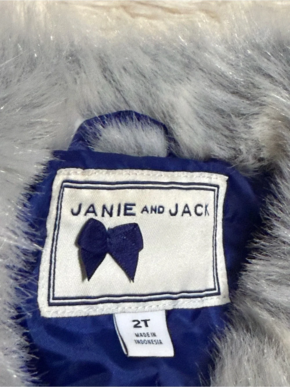 Janie & Jack Faux Fur Trim Coat - Size 2T